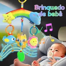 Recém Nascido Coruja ARCO IRIS/ Mobile Centopeia para Carrinho de bebê Brinquedo Sensorial Calmante Berço Com Chocalho