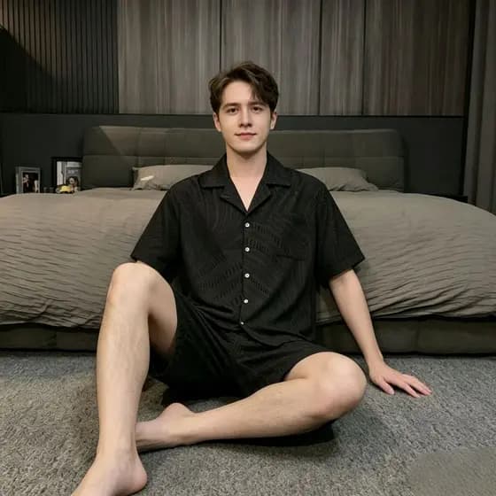 Estilo nacional loungewear pijamas masculino tamanho grande gelo oxigênio seda Shorts de manga curta legal Casual lounge