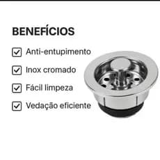 Ralo para Pia com Sistema Abre/Fecha Cromado – Anti Odor e Anti Insetos – Fácil Instalação