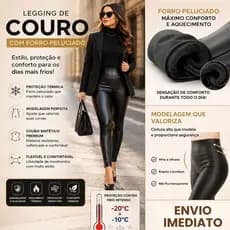 Calça Legging Cirrê Peluciada Cintura Alta Modeladora Feminina Inverno Premium Térmica