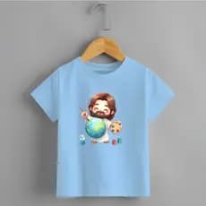 Blusinha Infantil Camiseta Algodão Estamp O Maior Pintor do Mundo Cristã Religiosa