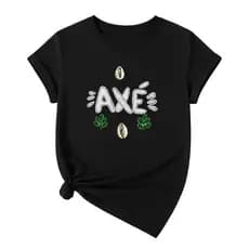 Camiseta T-Shirt Confortavel Linda Camisa Casual Algodão Axé Vintage Exu Laroyê Umbanda Candomblé Orixas Influencer