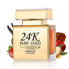 Perfume Importado Feminino Lonkoom 24K Pure Gold Luxuoso Brand Collection Perfumes Femininos Importados 100ml