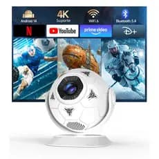 MAGCUBIC HY300F Portátil Mini Projetor 4K Foco Eletrônico 300ANSI Android Bluetooth WiFi 6 HDMI