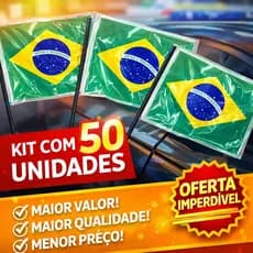 Bandeira Brasil Para Carro Atacado | Kits de 50 Unidades | Alta Procura Copa do Mundo 2026 Custo Beneficio