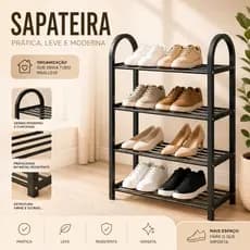 Sapateira Premium 4 Prateleiras – Organize Seus Calçados com Praticidade
