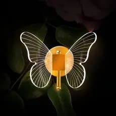Arandela Luminária Parede Borboleta 10w Luz 3 Cores Bivolt LexLight, Para Banheiro Quarto Corredor