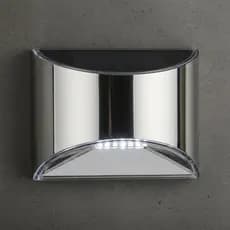 Arandela Balizador Solar Parede Externa, Corpo em Aço, Luz Fria, Lexlight, Portão Muro Corredor