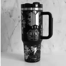 Garrafa Térmica do Bts  1.200 ml Personalizado Gravação 360° a Laser