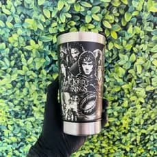 Copo Térmico Personalizado do Senhor dos Anéis Gravação a Laser 360º