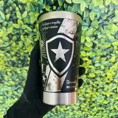COPO TÉRMICO BOTAFOGO  personalizado a laser  360º Graus 473 ML PREMIUM
