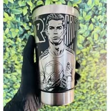 COPO TÉRMICO CR7 personalizado a laser 360 GRAUS