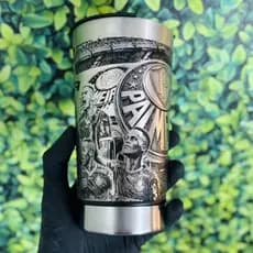 COPO TÉRMICO do Palmeiras Campeão Paulista personalizado a laser 360º Graus 473 ML PREMIUM