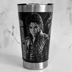 Copo Térmico Personalizado Michael Jackson Gravação a Laser 360º