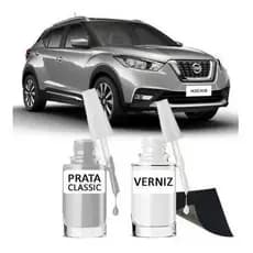 Tinta Tira Risco Automotivo Nissan Kicks Cor Prata Classic Uso Profissional