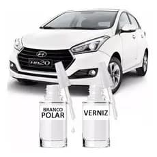 Tinta Tira Risco Automotivo Hyundai Hb20 Cor Branco Polar Uso Profissional