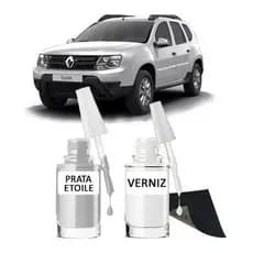Tinta Tira Risco Automotivo Renault Duster Cor Prata Etoile Uso Profissional