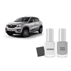 Tinta Tira Risco Renault Kwid Prata Etoille Uso Profissional