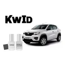 Tinta Tira Risco Renault Kwid Branco Glacier Verniz + Lixa Uso Profissional