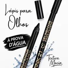 Lápis de Olho Preto Intenso Longa Duração A Prova D'Água - Pink 21