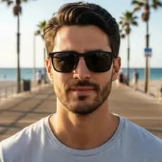 Óculos De Sol Quadrado Preto Fosco Masculino Feminino Proteção Uv400