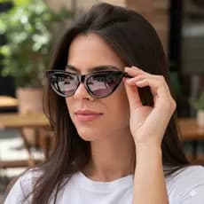 óculos de sol gatinho acetato feminino premium blogueira preto degrade lançamento cat luxo vintage balada maria de fatim