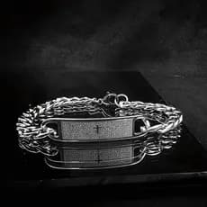 Pulseira Bracelete Em Aço Inoxidável Grumet Pai Nosso   