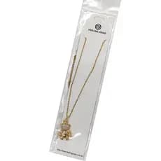  Colar  De Urso Em Aço Inoxidável Banhado Ouro 18k Corrente 45 Cm Regulavel