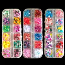Kit Decorações Autoadesivo 3D Para Unhas Formatos E Cores Aleatórias