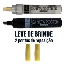 Caneta Marcador Similar Posca PC-7m 2 unidades recarregável + pontas - Brasinks