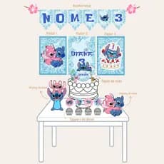 Kit Festa personalizados Stitch / Kit só um bolinho / Decoração de Aniversário