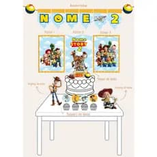 Kit Festa personalizados Toy Story Kit só um bolinho Decoração de aniversário