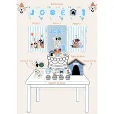 Kit Festa Personalizados Pet Dog Kit só um bolinho Decoração de aniversário