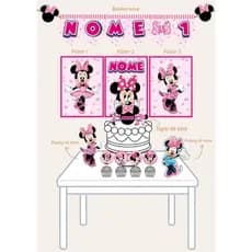 Kit Festa personalizados Minnie  Kit só um bolinho Decoração Aniversário