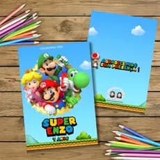 Lembrancinha Super Mario Bros Festa Infantil | Livrinho para Colorir Personalizado/ festa infantil/ aniversário