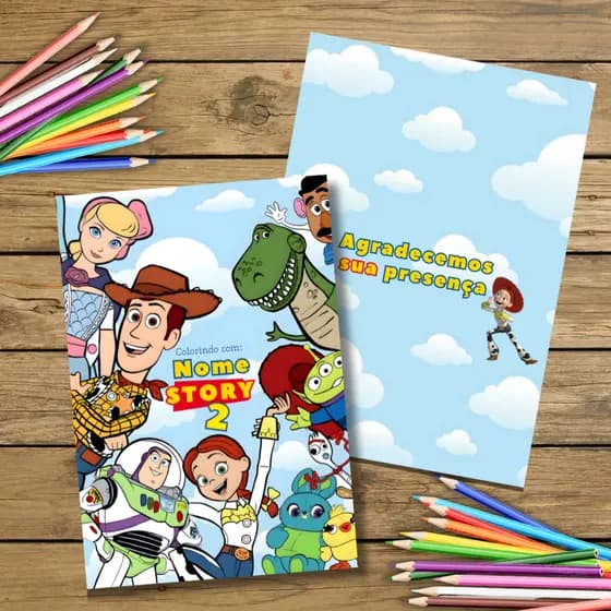 Lembrancinha Toy Story Festa Infantil | Livrinho para Colorir Personalizado/ FESTA INFANTIL/ANIVERSÁRIO