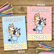 Lembrancinha Bluey Festa Infantil | Livrinho para Colorir Personalizado/ festa infantil/ aniversário