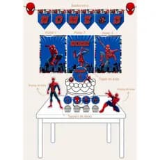 Kit Festa personalizados Homem Aranha(Spider-Man) Kit só um bolinho Decoração Aniversário