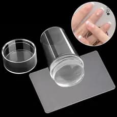 Carimbo De Unha Grande Silicone Transparente Nailart Para Francesinha