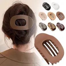 bico de pato estilo plano redondo grampo de cabelo forte aperto dentes dobrável confortável Design