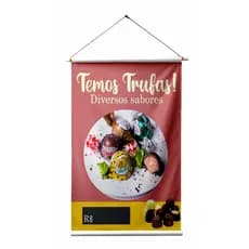 BANNER EM LONA ARTE PRONTA - TRUFAS DIVRERSOS SABORES