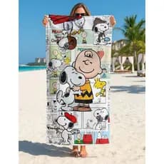 Toalha Grande de Banho Praia 1,40x70cm Snoopy