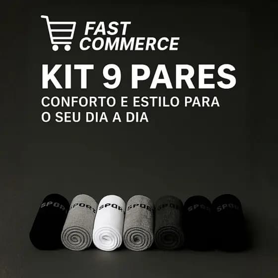 Kit 9 Meias Masculinas Sport Cano Curto Alta Performance Confortáveis Respiráveis Para Academia Corrida CaminhadaTreinos