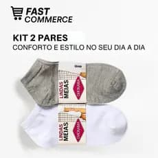 KIT 2 Pares Meia Invisível Masculina Feminina Cano Curto Esportiva | Sapatilha Respirável Algodão Conforto e Estilo no D