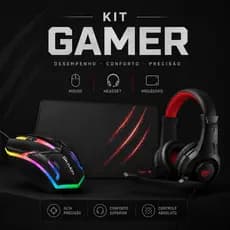 Kit Gamer Headset Mousepad Havit Mouse Skylion Brinde Periféricos Gamer para Computador