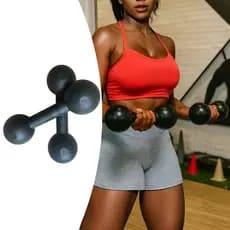 Par De Halter 02 unidades 5 Kg Emborrachado Haltere Bola Musculação Academia Peso Treino Em Casa