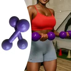 Par De Halter 02 unidades 4 Kg Emborrachado Haltere Bola Musculação Academia Peso Treino Em Casa