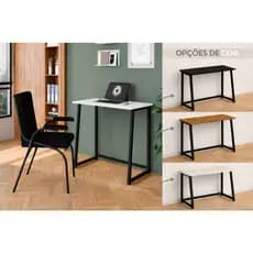 Mesa Escrivaninha Fit Dobrável Compacta para Home Office e Estudo Prática Resistente Fácil de Montar