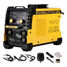 Maquina de Solda Inversora 5 em 1 MIG MMA TIG Lift Sem Gás Bivolt 110/220V 300A LCD Com Acessórios