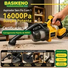 Aspirador De Pó Sem Fio Portátil Soprador para Obra Casa e Carro Profissional Alta Sucção A Bateria 21v 500w Filtro Hepa